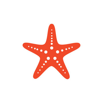 Star fish silhouette vector flat illustration design.