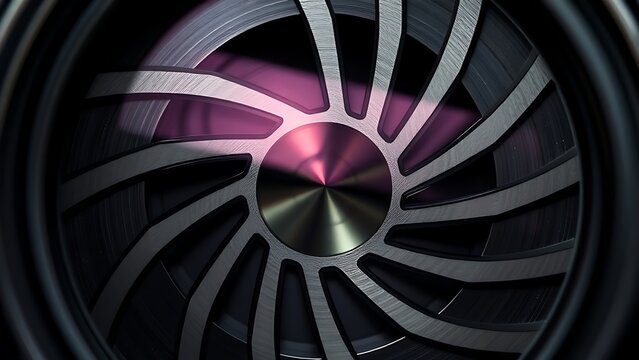 fstop. Close-up of camera aperture blades forming a geometric pattern. product launch decks, UI/UX mockups, designed for data visualization dashboards and holographic UIs. - Powered by Adobe