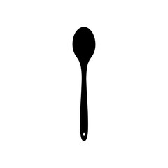 Wooden spoon silhouette icon vector flat illustration design.