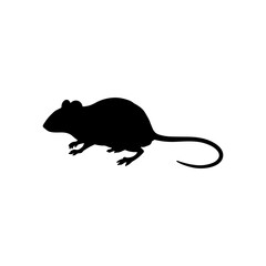 Wood mouse silhouette icon vector flat illustration design.