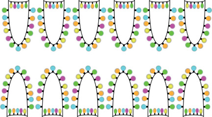 Colorful light vector set illustration