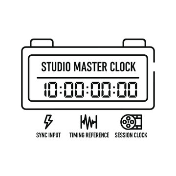 Studio Master Clock Synchronization and Timing Device Icon