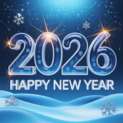 Happy New Year 2026 The Winter Background light Effect