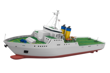 ship isolated on white background