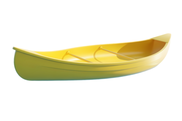 A yellow colour canoe