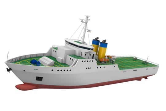 ship isolated on white background