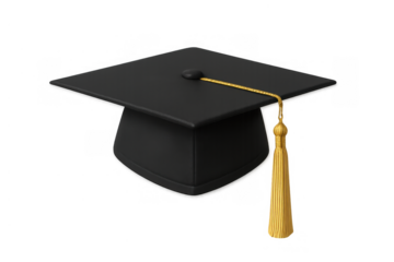 Graduation cap with gold tassel symbolizing academic achievement, university ceremony, and future career success