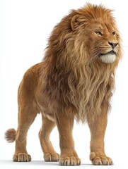 Obraz premium lion isolated on transparent background generative ai isolated transparent cutout animal cute lion adorable