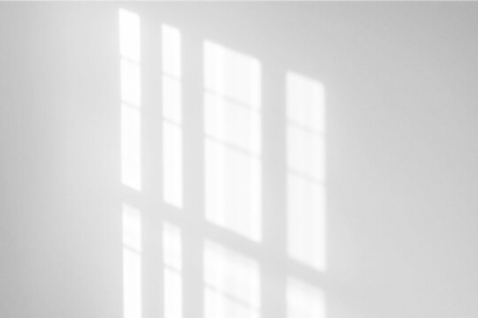 Shadow overlay effect. Abstract window shadows on white/transparent background.