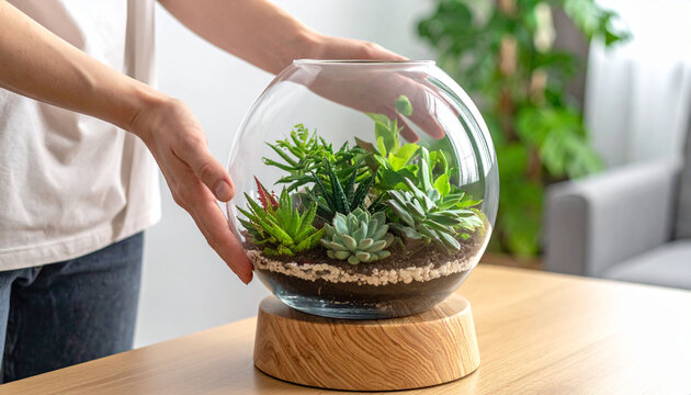 r&eacute;aliser un terrarium &agrave; la maison avec des mini plantes