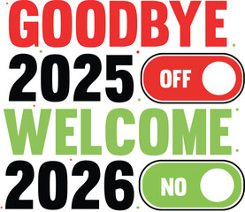 Happy New Year 2026 svg design cut files  