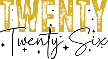 Happy New Year 2026 svg design cut files  