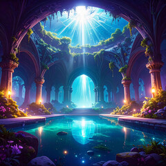 fantasy gothic temple folly