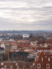 Obraz premium City view of Prague from Vyhlídka Na Opyši observation deck