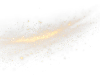 Golden dust isolated overlay sparkling light effect on transparent background PNG, Sparkle background. Christmas light effect. Sparkling magical dust particles 