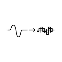 Analog to Digital Waveform Transformation Icon