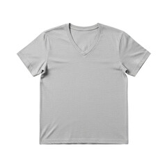 Blank Heather Gray V-Neck Tee Shirt Mockup