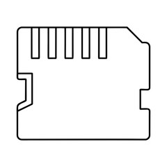 Micro SD Card Vector Illustration On Transparent Background