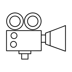 Multi Lens Camera Outline Vector Illustration Transparent Background