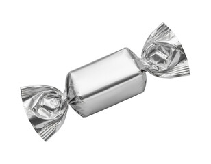 Single Metallic Foil Wrapped Sweet on a Deep Dark Setting