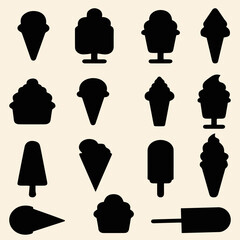 Ice cream flat icon, dessert graphic design