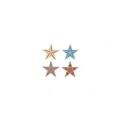 Gradient Metal Star Design Illustration