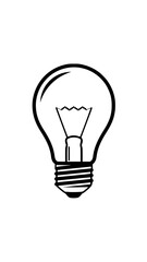 Obraz premium Vector of a light bulb icon, isolated, minimalist outline, modern style