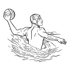 Cool water polo athlete