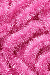 Pink tinsel texture background
