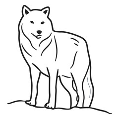 Doodle wolf stroke
