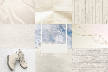 Obraz na płótnie Canvas cloudy sky, cloud dancer color 2026, spiritual connection with nature, wallpaper or digital background for design and product presentation, warm texture material, Frankfurt - December 4, 2025