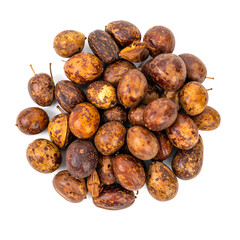 Obraz premium Pile of Large Marbled Brown Seeds – Exotic Botanical Seeds for Planting and Natural Decor