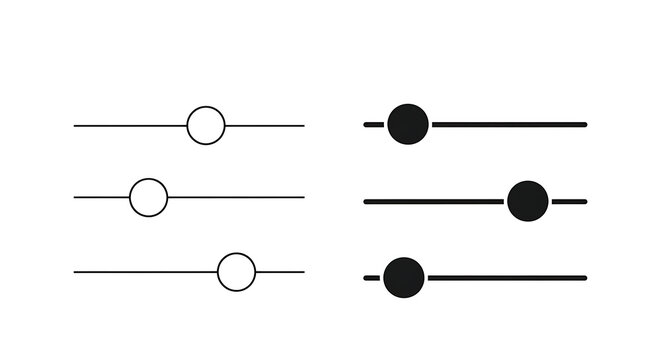 Setting with sliders minimalist vector illustration for user interface and adjustment