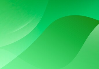 Abstract Green Background with Smooth Flowing Waves and Subtle Geometric Patterns, Modern Design