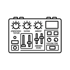 Outline Icon of Music Effects Pedal with Atmospheric & Ambient Sound Controls