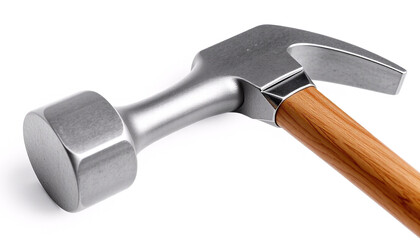 Steel Hammer Isolated on White Background