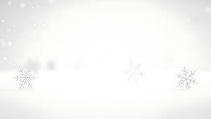 Obraz premium Soft falling snowflakes on a bright white winter background