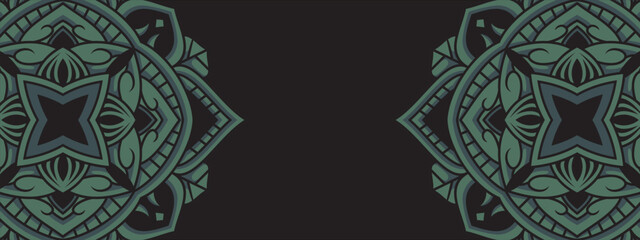 
Mandala frame background banner motif with strong symmetrical details, suitable for vertical banners and ceremonial graphics.