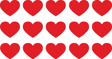 Minimalist Red Line Art Vector of Two Intertwined Hearts with a Decorative Swoosh