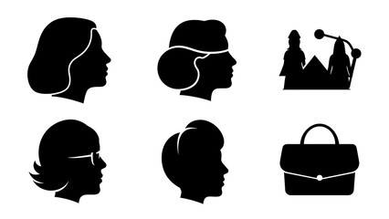 Empowering businesswomen silhouettes bring professional flair to your brand projects, creating a dynamic, modern and elegant visual experience for viewers