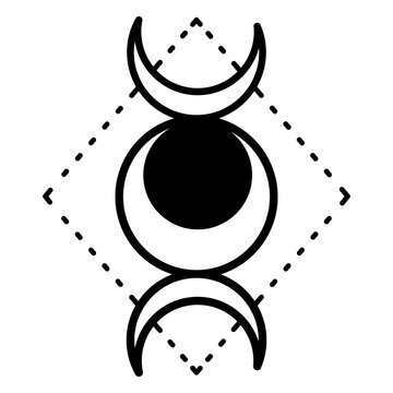 Magic triple moon goddess stroke
