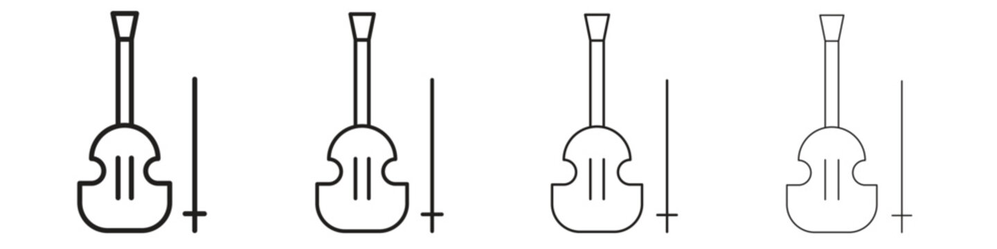 Cello icon, Set vector logo design templates,