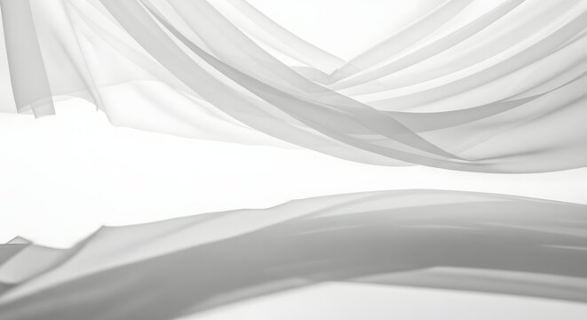 Soft white fabric flowing gracefully against a bright background