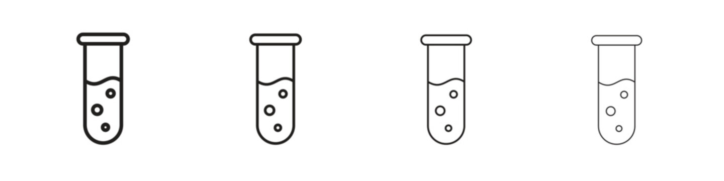 Chemical Tube icon, Set vector logo design templates,