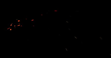 multi bullet shell ejection effect on black background