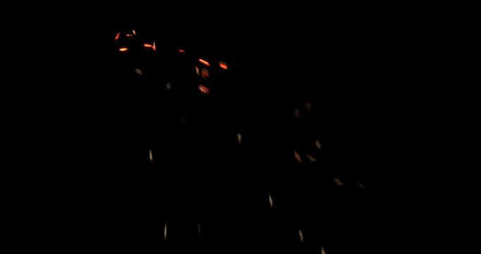 multi bullet shell ejection effect on black background