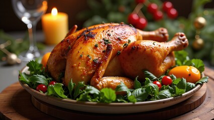 roasted chicken chrismas dinner
