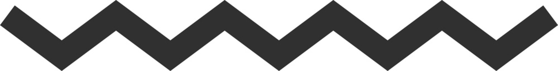 Black Zigzag Line with transparent background