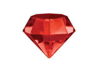 red gemstone icon 3d illustration render