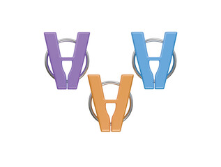 cloth clip icon 3d illustration render